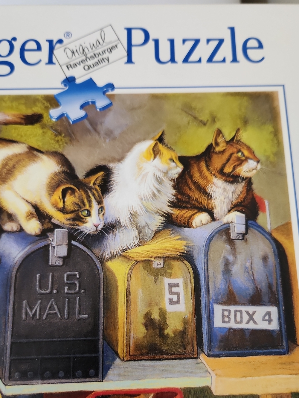 2/$20 Ravensburger Puzzles 300 Pc LARGE FORMAT Mischief Makers Cats Got Mail - Picture 7 of 10